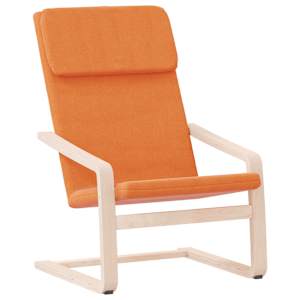 Relaxační židle tmavě žlutá textil - obrázek 2