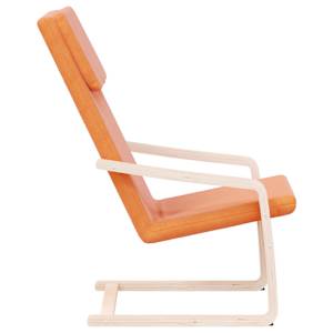 Relaxační židle tmavě žlutá textil - obrázek 5