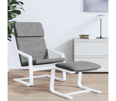 vidaXL Taburet, gri închis, 51x41x40 cm, material textil