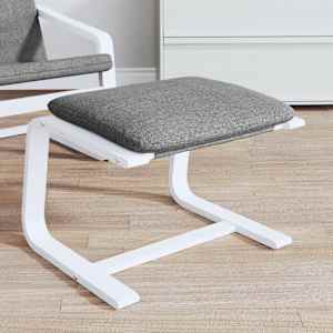 Stolček za noge temno siv 51x41x40 cm blago