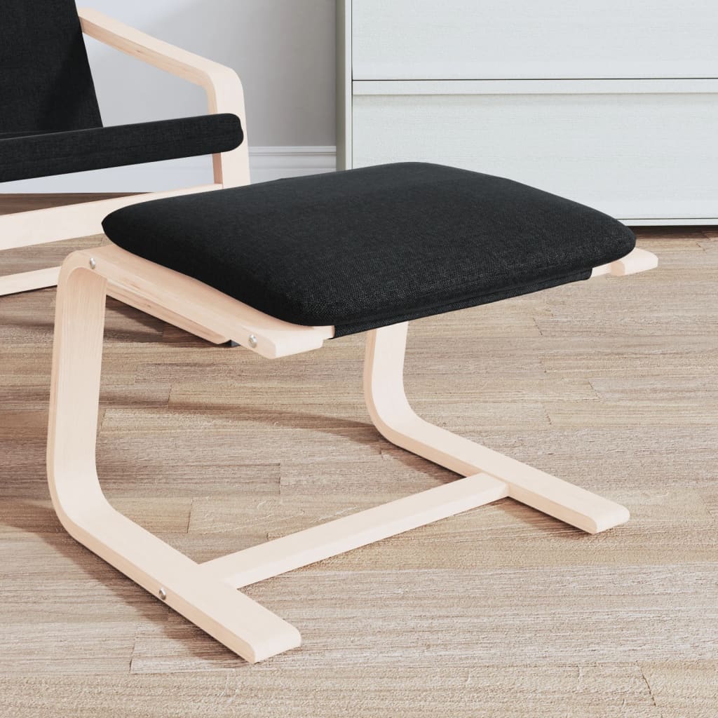 vida XL Fußhocker Schwarz 51x 41x 40 cm Stoff