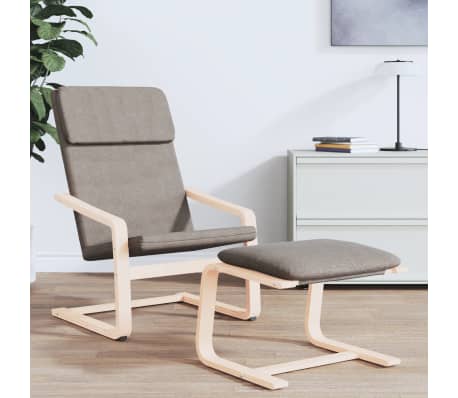 vidaXL Fu&szlig;hocker Taupe 51x41x40 cm Stoff