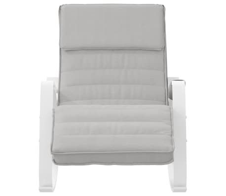 vidaXL Chaise &agrave; bascule Gris clair Tissu