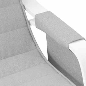Houpací křeslo světle šedé textil - obrázek 6