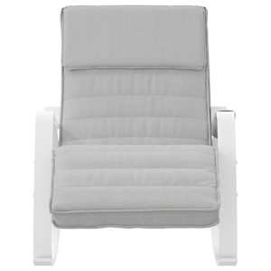 vidaXL Chaise &agrave; bascule Gris clair Tissu