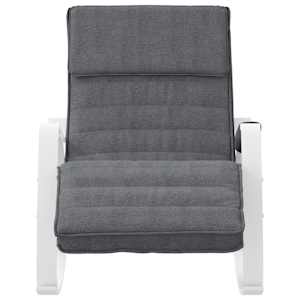Houpací křeslo tmavě šedé textil - obrázek 3