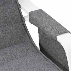 Houpací křeslo tmavě šedé textil - obrázek 6