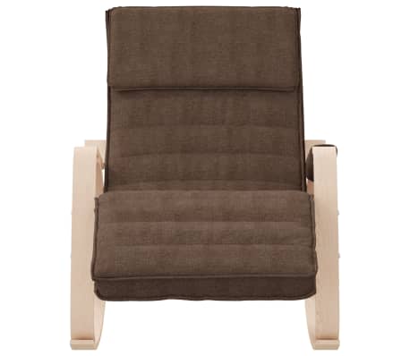 vidaXL Люлеещ стол, тъмнокафяв, текстил