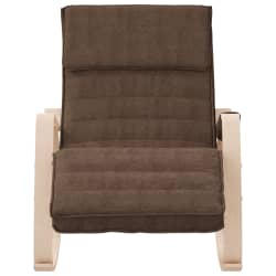vidaXL Chaise &agrave; bascule Marron fonc&eacute; Tissu