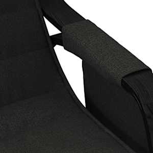 Houpací křeslo černé textil - obrázek 6