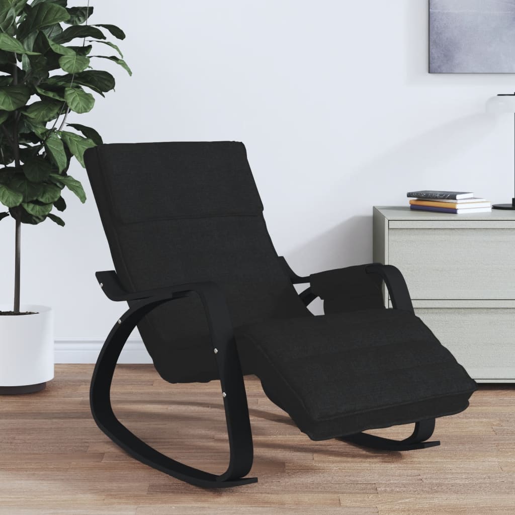  Rocking Chair Garden Lounge Chair Outdoor Accent Reclining Chair Fabric vidaXL