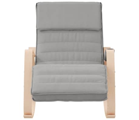 vidaXL Gyngestol lysegrå stoff