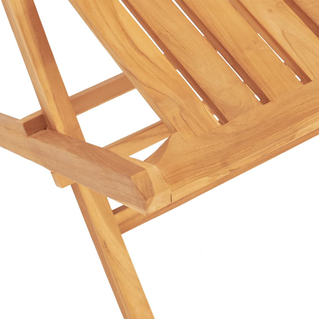 Zestaw mebli ogrodowych drewnianych tekowych, 85x85x76 cm, 4 składane krzesła