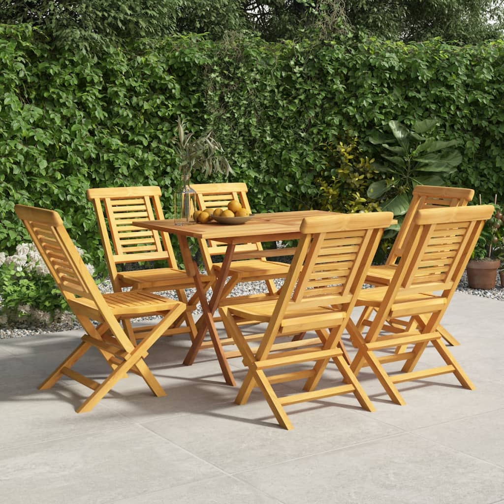 vidaXL Gartenstühle 6 Stk. Klappbar 47x63x90 cm Massivholz Teak