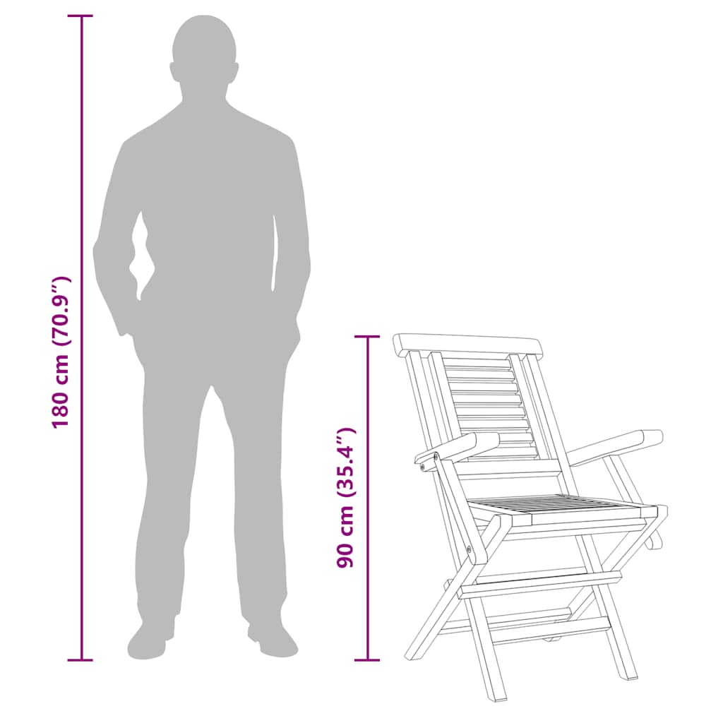 Tuinstoelen 8 st inklapbaar 56x63x90 cm massief teakhout image 6