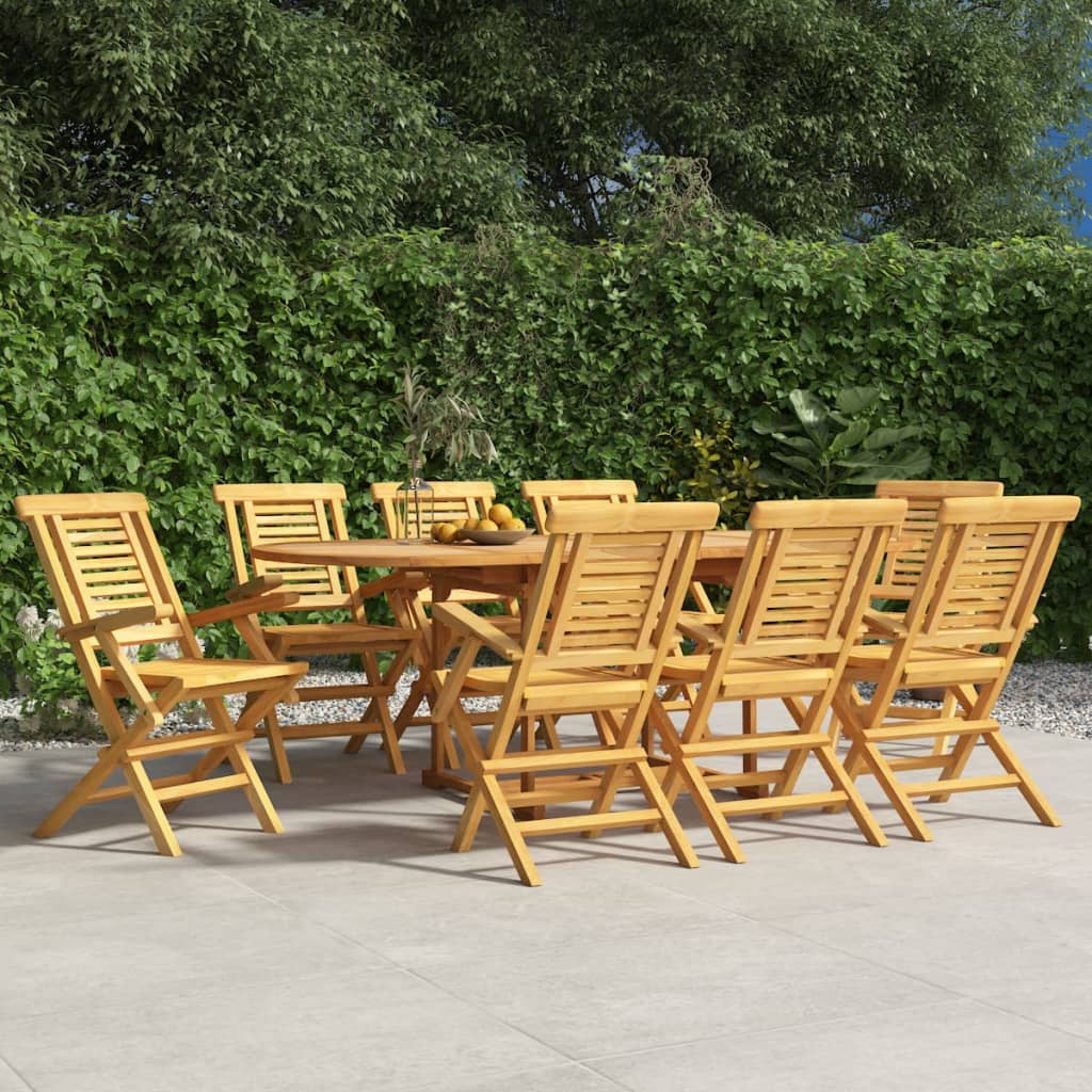 Skládací zahradní židle 8 ks 56x63x90 cm masivní teakové dřevo
