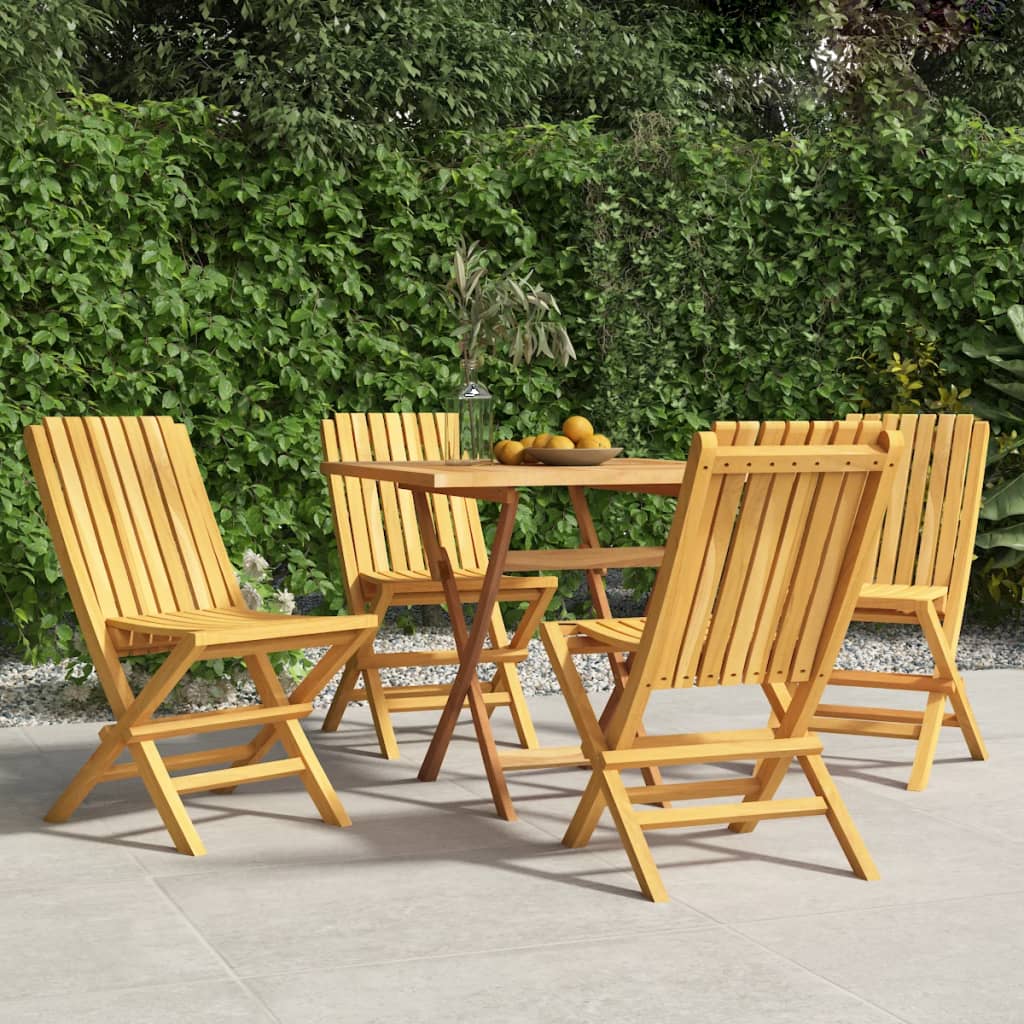 Skládací zahradní židle 4 ks 47x47x89 cm masivní teakové dřevo