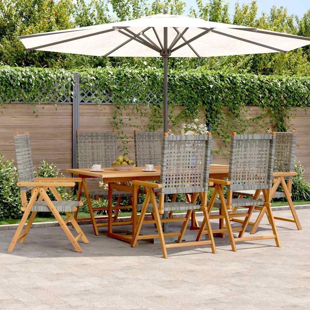 vidaXL Gartenstühle 6 Stk. Klappbar 47x47x89 cm Massivholz Teak