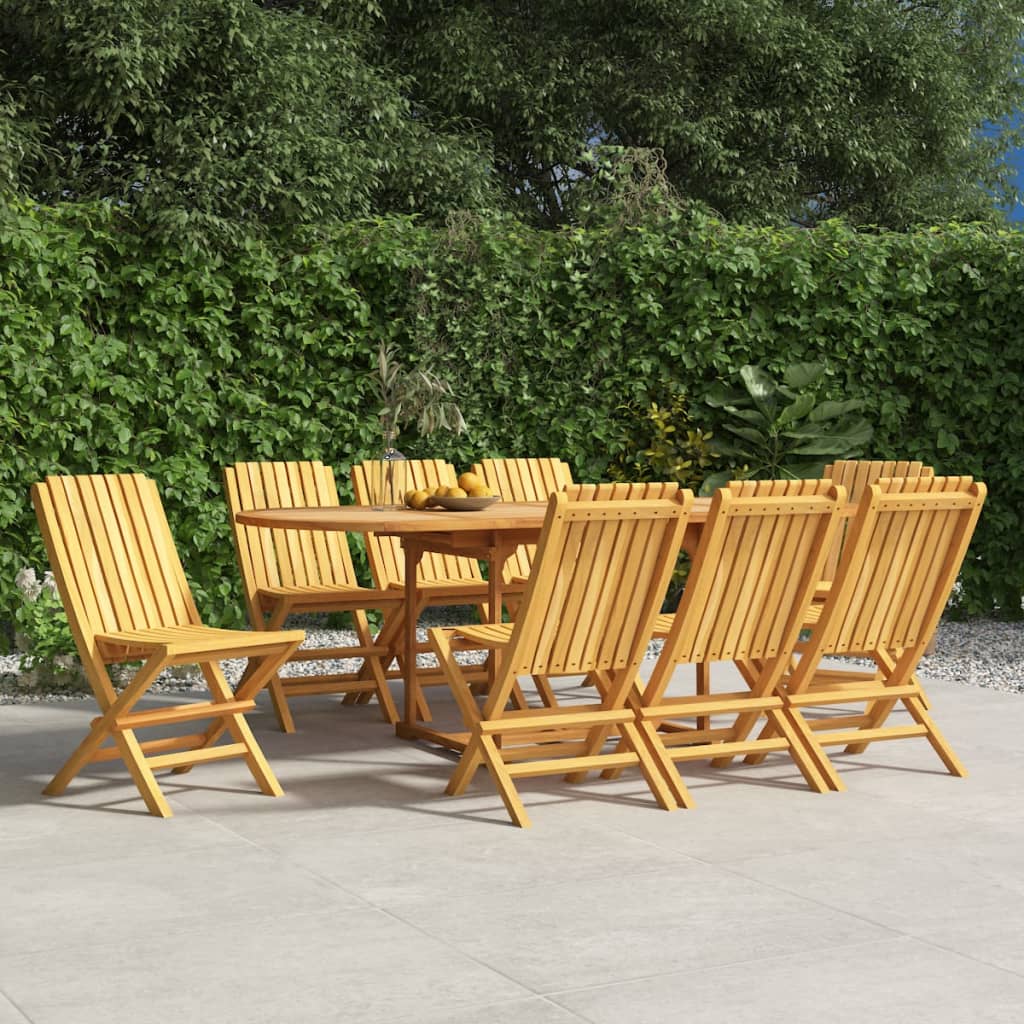 Skládací zahradní židle 8 ks 47x47x89 cm masivní teakové dřevo