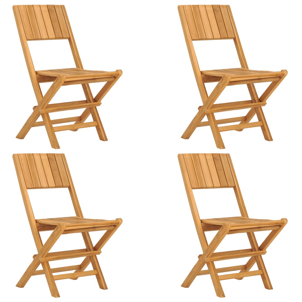 Thumbnail - vidaXL Gartenstühle 4 Stk. Klappbar 47x61x90 cm Massivholz Teak