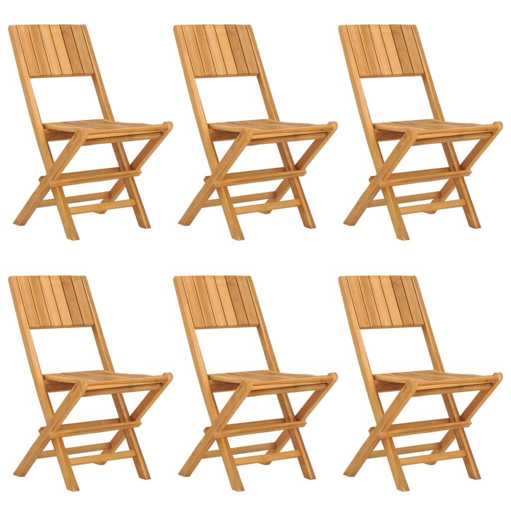 vidaXL Skládací zahradní židle 6 ks 47x61x90 cm masivní teakové dřevo