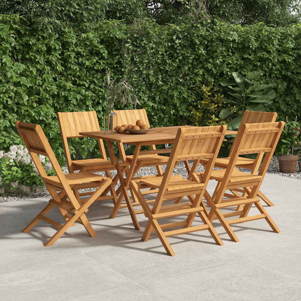 vidaXL Gartenstühle 6 Stk. Klappbar 47x61x90 cm Massivholz Teak