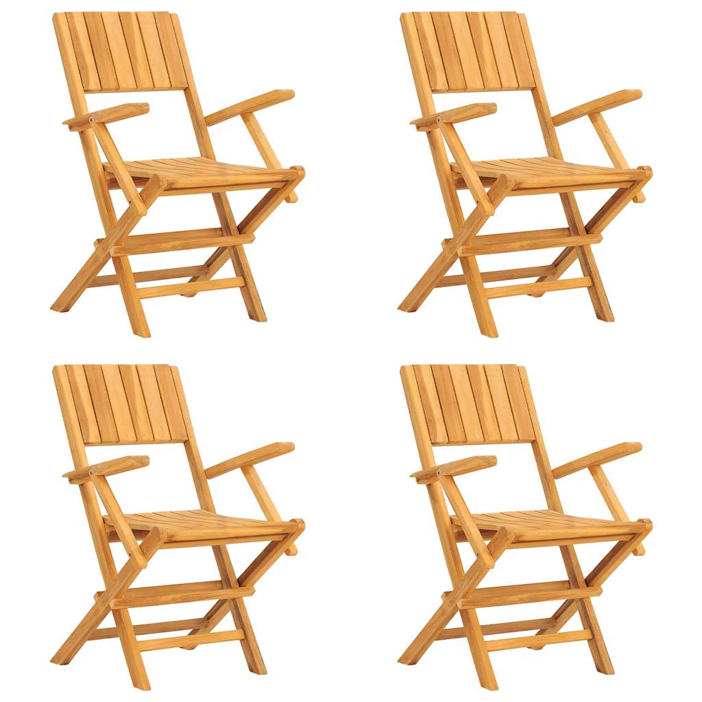vidaXL Skládací židle 4 ks 55x61x90 cm masivní teak