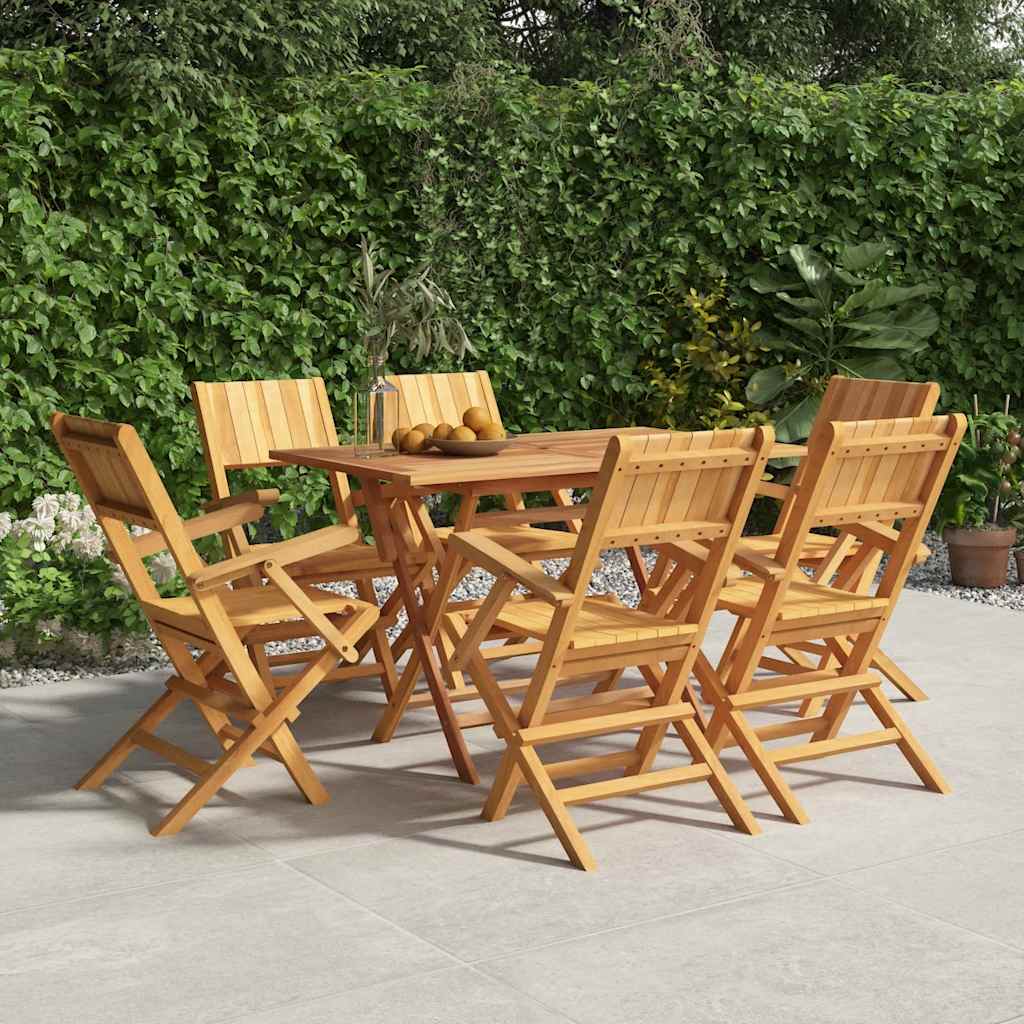 vidaXL Hopf&auml;llbara stolar 6 st 55x61x90 cm massivt tr&auml; i teak