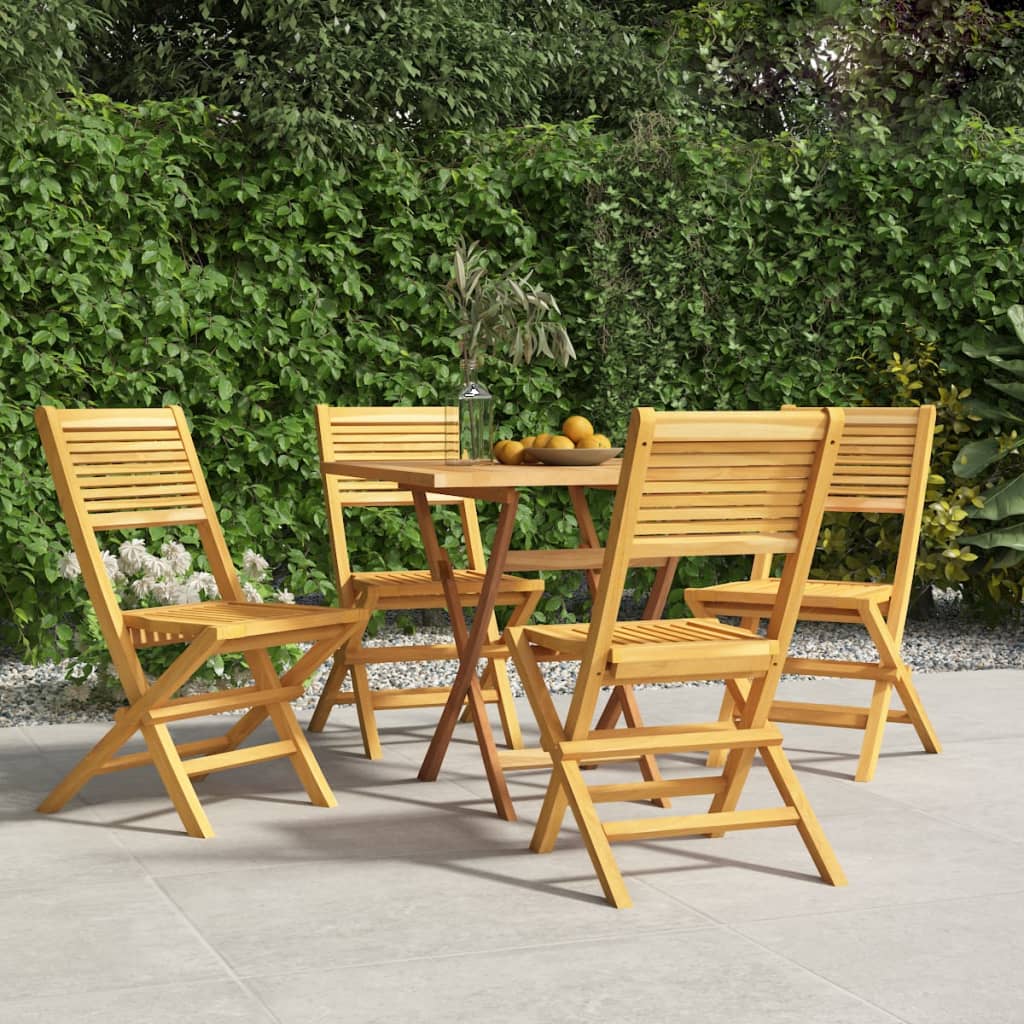 vidaXL Gartenstühle 4 Stk. Klappbar 47x62x90 cm Massivholz Teak