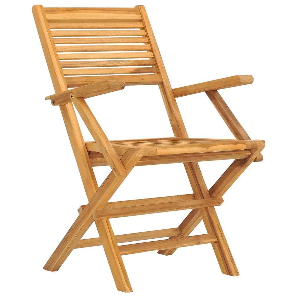 vidaXL 4 db tömör tíkfa összecsukható kerti szék 55 x 62 x 90 cm