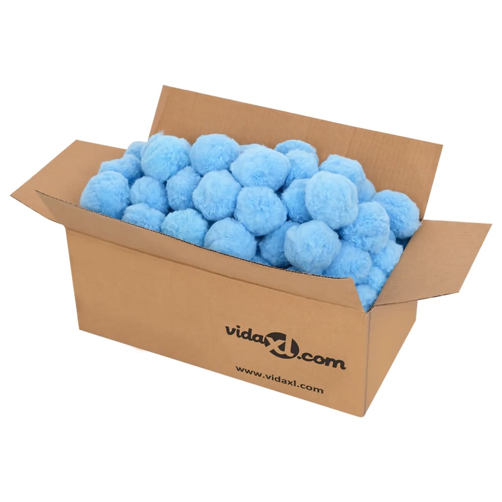 vidaXL antibakteriālas filtra bumbas, zilas, 2100 g, polietilēns
