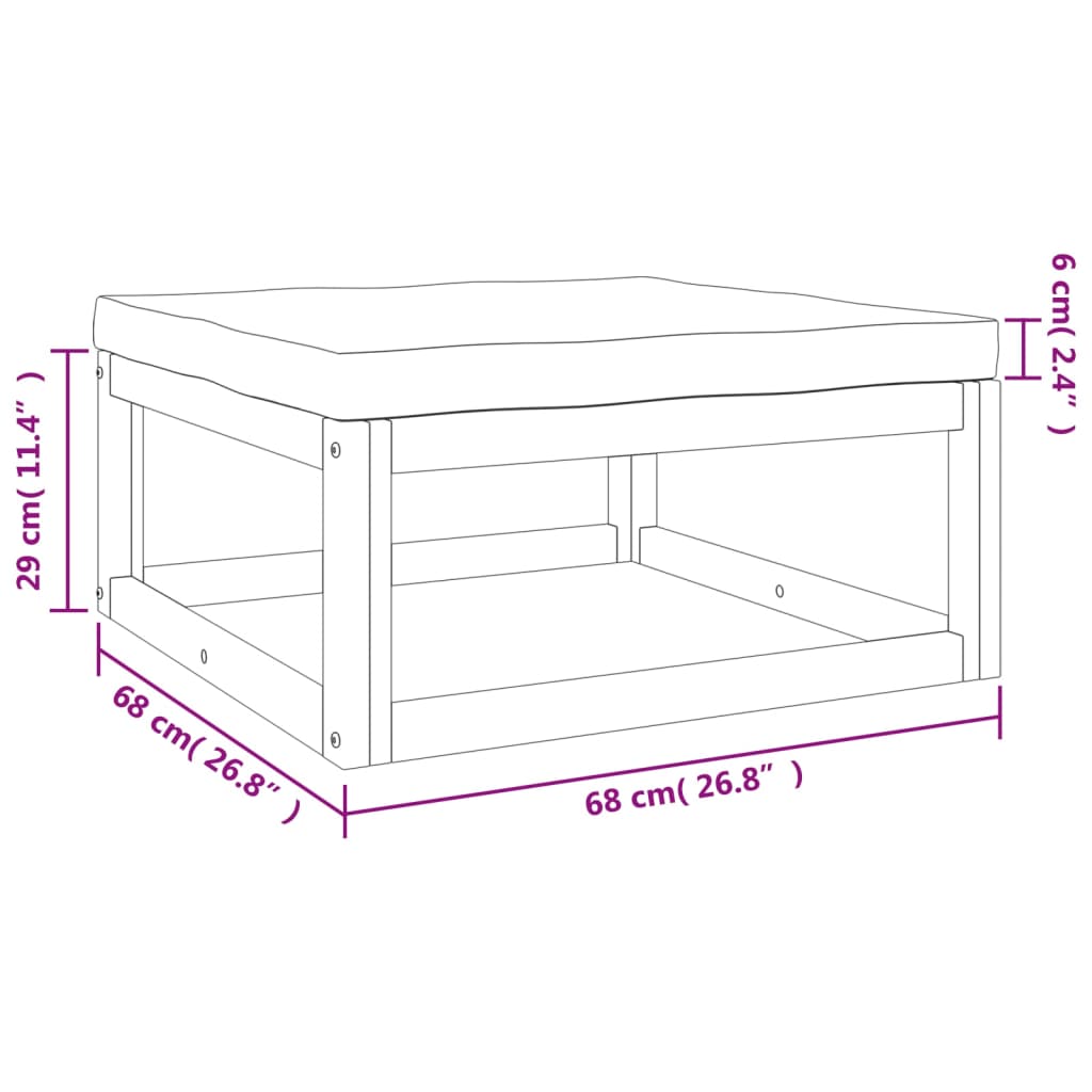 Set mobilier de grădină cu perne verzi, 7 piese, lemn masiv