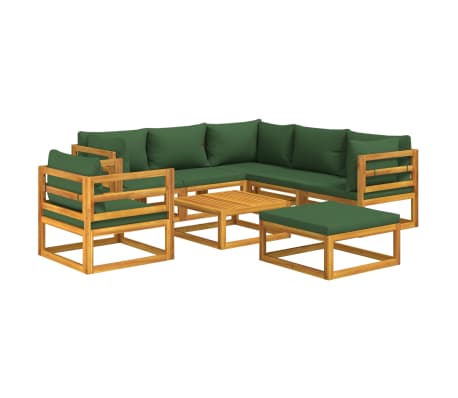 vidaXL Garden Lounge Set Green and Wood Tone
