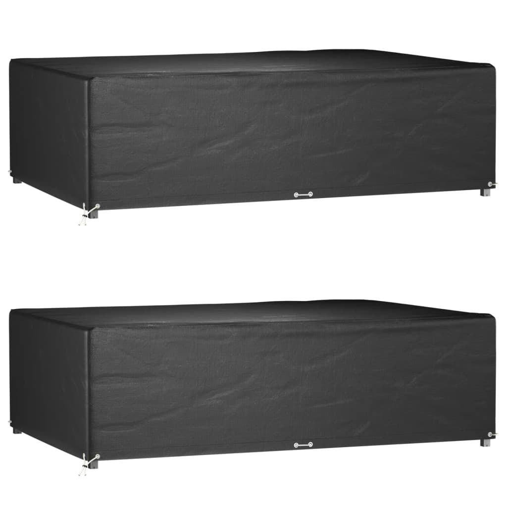 vidaXL Plachty na zahradní nábytek 2 ks 12 oček 227x152x65 cm obdélník