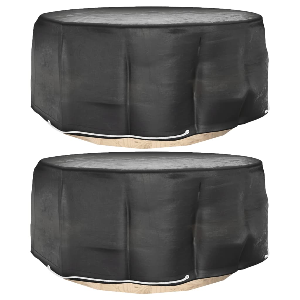vidaXL Plachty na zahradní nábytek 2 ks 10 oček Ø 260 x 90 cm kulaté