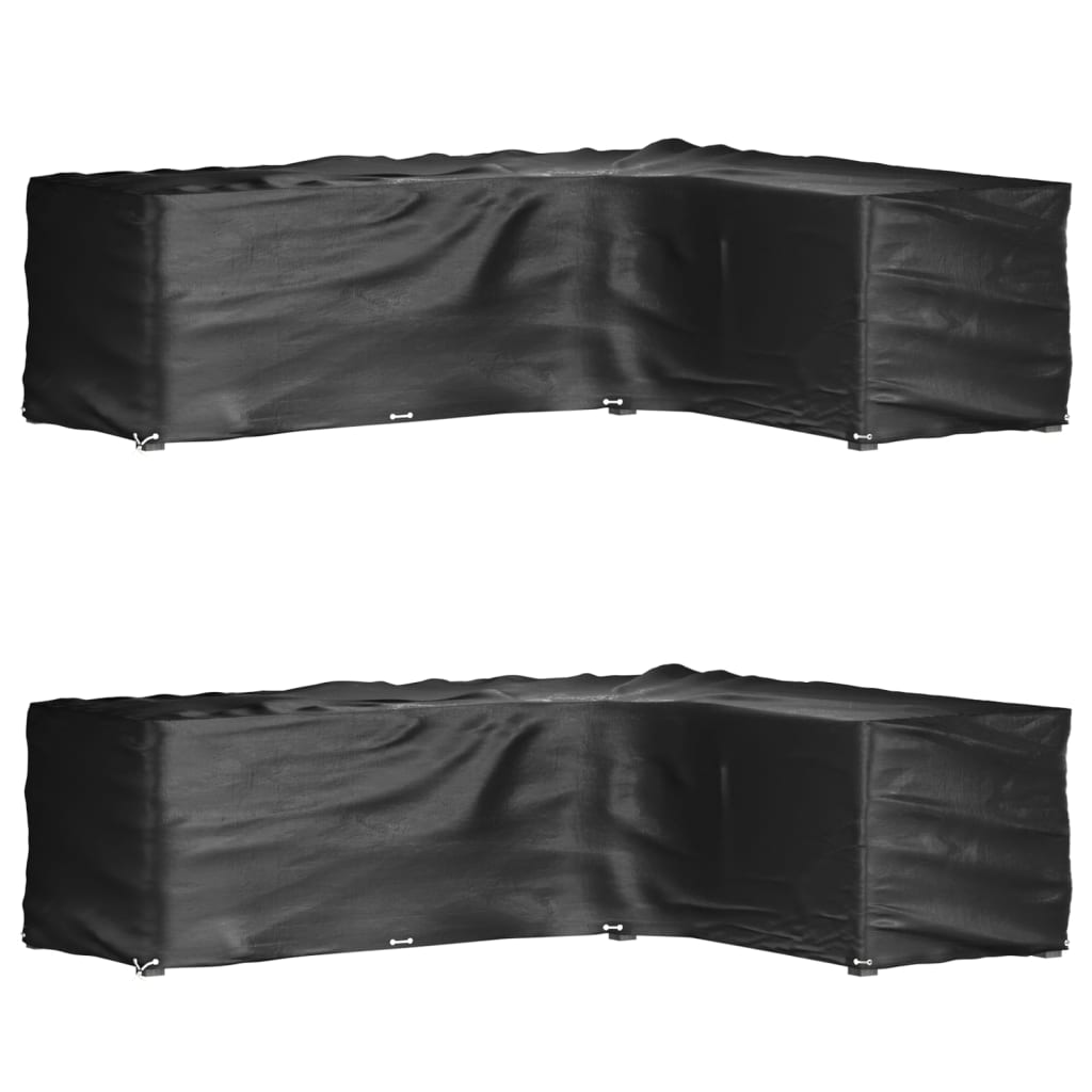 L-Shaped Garden Furniture Covers Outdoor Furniture Cover 16 Eyelets vidaXL