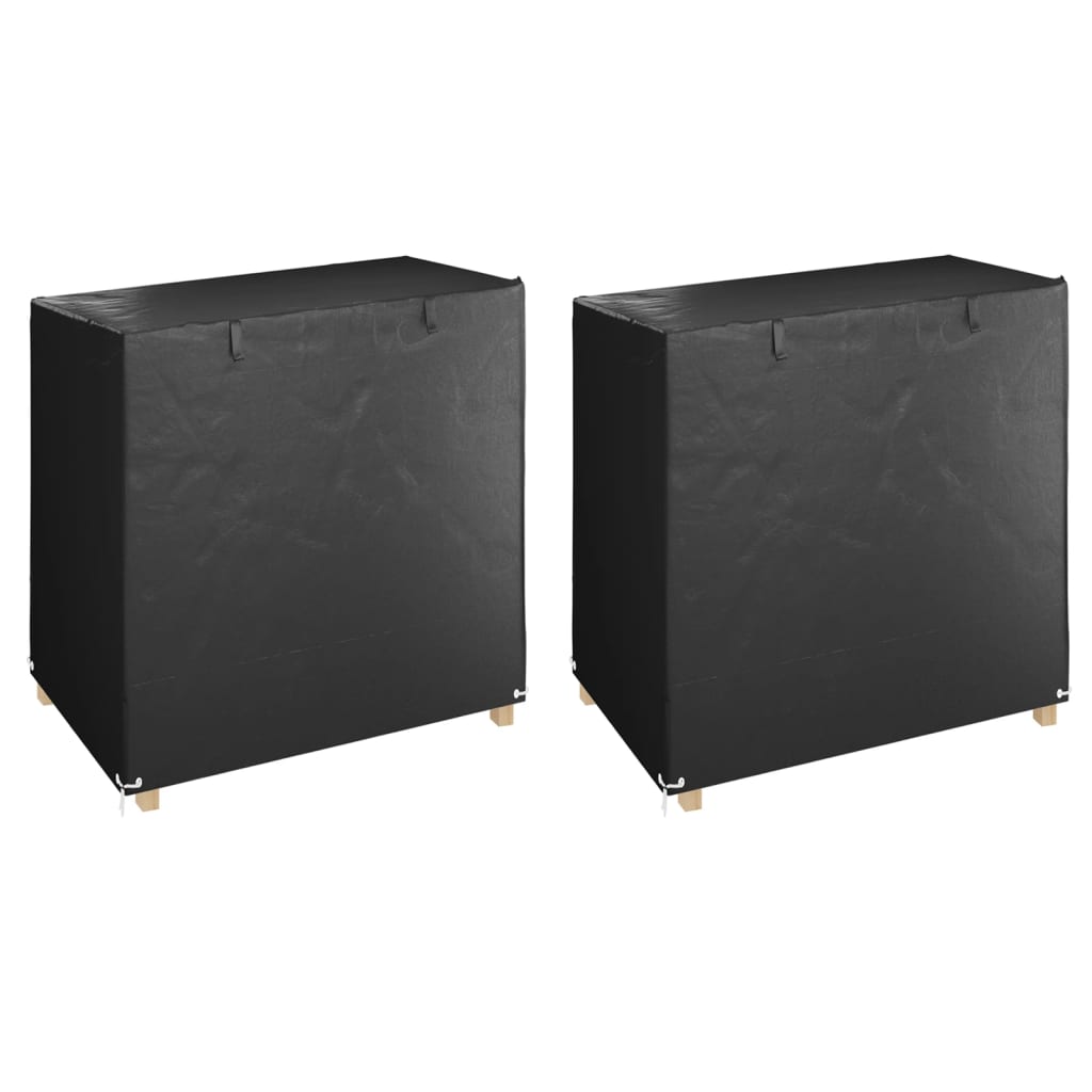 vidaXL Plachty na zahradní houpačku 2 ks 8 oček 125x90x135/165 cm PE