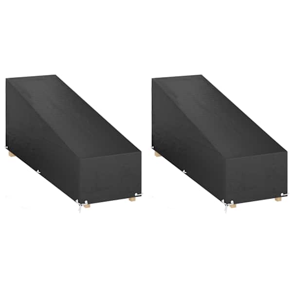 vidaXL p&auml;evitustooli katted 2 tk, 12 aasaga, 205x75x40/70 cm, PE