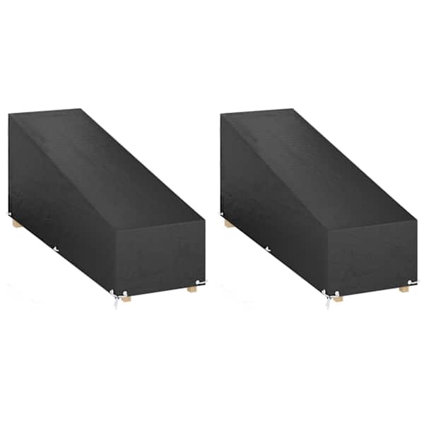 vidaXL p&auml;evitustooli katted 2 tk, 12 aasaga, 200x65x35/60 cm, PE