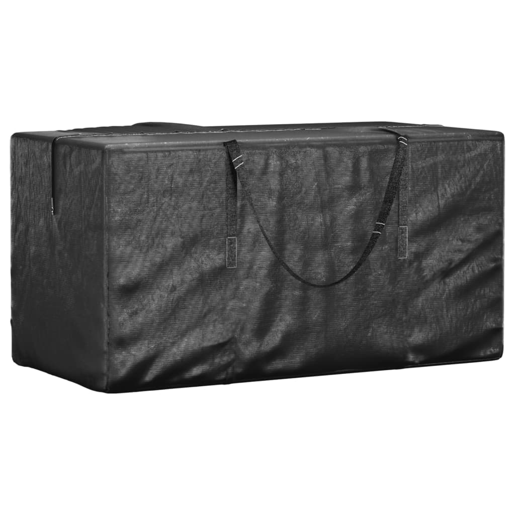 vidaXL Genți depozitare perne, 2 buc., negru, 150x75x75 cm polietilenă