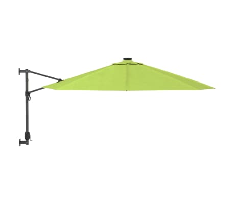 vidaXL Ομπρέλα Επιτοίχια Πράσινο Μήλο 290 εκ.