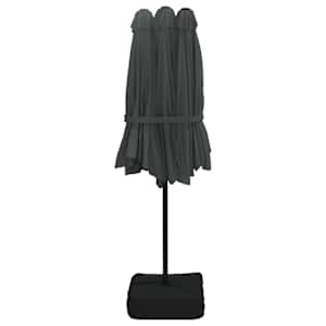 Dvojitý zahradní slunečník s LED antracitový 449 x 265 cm - obrázek 7