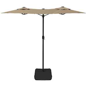 Dvojitý zahradní slunečník taupe 316 x 145 cm - obrázek 4