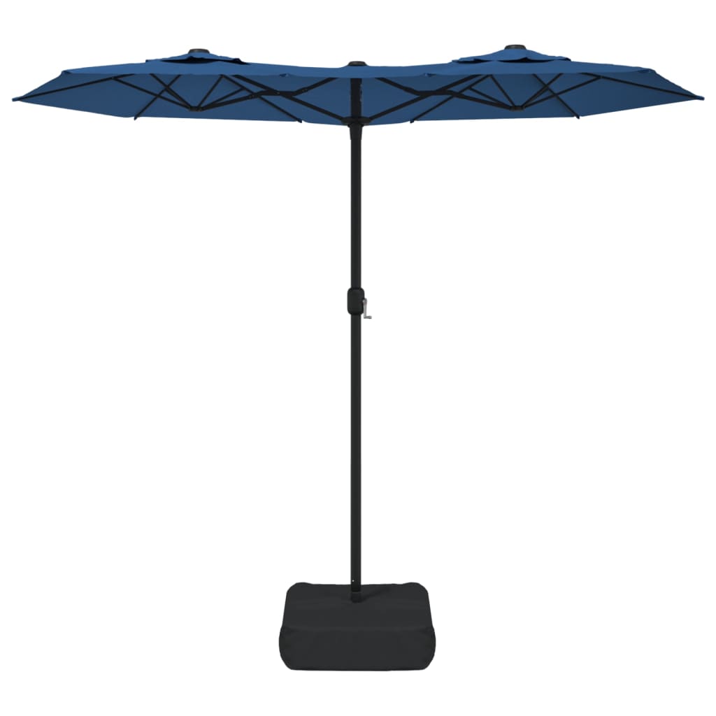 vidaXL Parasol dubbel dak 316x240 cm azuurblauw afbeelding