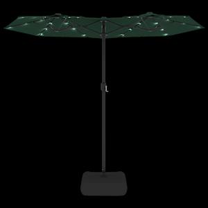 Dvojitý zahradní slunečník s LED zelený 316 x 145 cm - obrázek 6