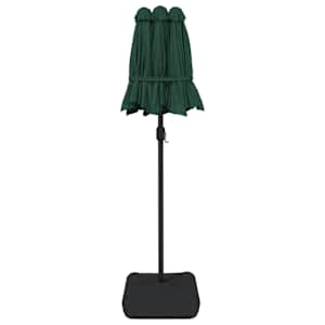Dvojitý zahradní slunečník s LED zelený 316 x 145 cm - obrázek 7
