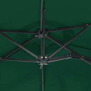 Dvojitý zahradní slunečník s LED zelený 316 x 145 cm - obrázek 8