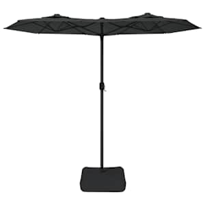 Dvojitý zahradní slunečník s LED antracitový 316 x 145 cm - obrázek 4