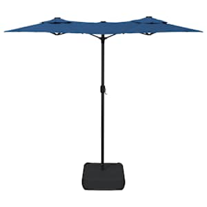 Dvojitý zahradní slunečník s LED azurově modrý 316 x 145 cm - obrázek 5