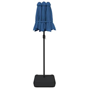 Dvojitý zahradní slunečník s LED azurově modrý 316 x 145 cm - obrázek 7